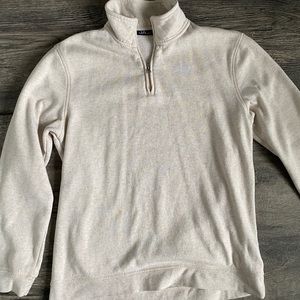 John Ashford Cream 1/4 zip sweatshirt